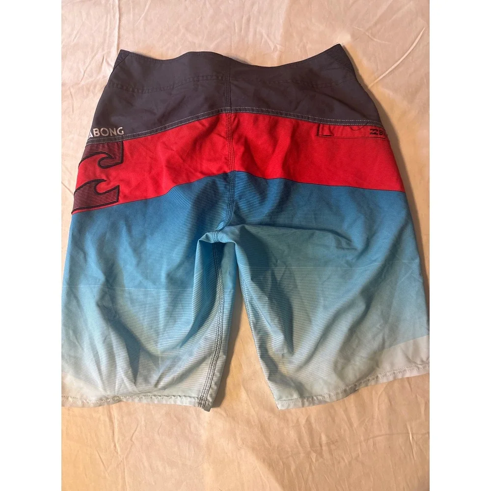 Billabong Board Shorts Mens 30 Blue Red Platinum X‎ Revolver Stretch